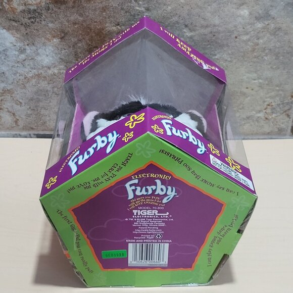Vintage Black White Furby Tiger Electronic Robotic Toy 1998 - Picture 4 of 11
